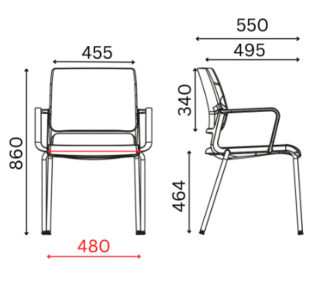 КОНФЕРЕНТЕН СТОЛ XILIUM MESH ARM 4L
